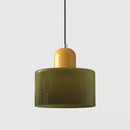 Vintage Stained Glass Mini Pendant Light in Pink Green White
