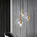 GobekUsa Clear Glass Ball Pendant Light Chandelier for Living Room Dining Room Home Decor