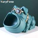 GobekUsa Cool Dog Sculpture Table Decoration Decorative Coin Bank Storage Box