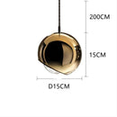 GobekUsa Gold Chrome Ball Pendant LED Light for Kitchen, Bedroom, Dining Room