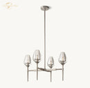 GobekUsa Crystal Tulip Chandelier Pendant Light Living Room Dining Bedroom Luxury Glass Lighting