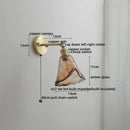 GobekUsa Glass Copper LED Wall Lamp Sconce for Corridor Bedroom Living Room