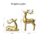 Abstract Gold Resin Statue Handicraft for Living Room, Office Desk Decor - GobekUsa