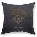 GobekUsa Black Gold Mandala Luxury Printed Pillowcase §