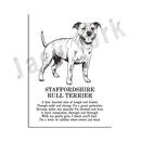 GobekUsa Cozy Canine Collection: Dog Poetry Poster featuring Lhasa, Sheepdog, Terrier, Bulldog, Tibetan, Yorkie
