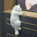 GobekUsa Cat Dog Plush Ornaments Dolls for Home Decor & TV, Realistic Pet Figurines