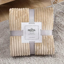 GobekUsa Cozy Striped Flannel Fleece Blanket for Winter - Bedroom Living Room Throw