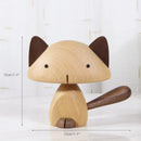 GobekUsa Black Walnut Wood Carving Figurines Nordic Style Room Decor Crafts & Gifts