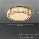 GobekUsa Glass Crystal LED Ceiling Lamp Modern Minimalist Home Décor Light Fixtures
