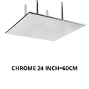 GobekUsa 24" Chrome LED Rain Shower Head Ceiling Mounted Top Sprayer & Arm