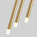 GobekUsa LED Chandelier: Modern Minimalist Gold Black Wire Adjustable Light Fixture for Dining Room
