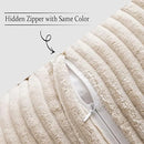 GobekUsa Boho Striped Pillow Covers for Sofa Bed Decor, 45x45 White Polyester Pillowcases