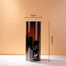 GobekUsa Amber Glass Vase: Stylish Terrarium and Room Decoration Accessory
