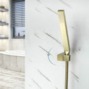 GobekUsa Brushed Gold Brass Hand Shower with Stainless Steel Hose - Wall Mount