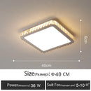 GobekUsa Crystal LED Ceiling Lamp: Luxury Golden Glossy Lighting Fixture for Living Room