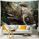 GobekUsa Enchanted Forest Tapestry: Animals, Flowers, Moon - Home Decor