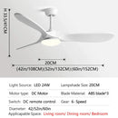 GobekUsa 60Inch Ceiling Fan with Remote Control, LED Light - 3 Blade DC 30W Copper Motor