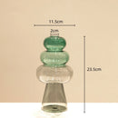 GobekUsa Double Glazing Stained Glass Vase Hydroponic Terrarium Home Decor Floral Arrangement