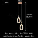 GobekUsa Heart LED Chandelier Modern Luxury Restaurant Villa Living Room