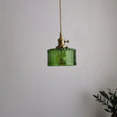 GobekUsa Green Glass LED Pendant Lamp for Modern Home Decor and Lighting Fixtures