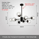 GobekUsa Glass Ball LED Chandelier for Bedroom and Dining Room