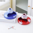 GobekUsa Cartoon Volcanic Ceramic Ashtray with Lid Desk Decoration Windproof Ashtray