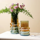 GobekUsa Gradient Glass Vase for Stylish Flower Arrangements and Home Decor