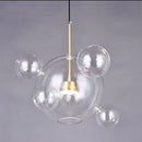 GobekUsa Glass Chandelier: Nordic-Italian LED Pendant Light for Living & Dining Room