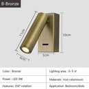 GobekUsa Bedroom Wall Lamp Surface Spotlight Indoor Reading Sconce Lights
