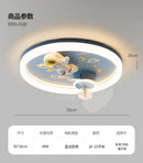 GobekUsa Astronaut Kids Ceiling Fan Light - Modern Minimalist Boy and Girl Room Fixture