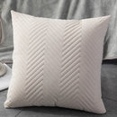GobekUsa Blue Wave Crimping Quilted Cushion Cover for Home Sofa Bed Decor