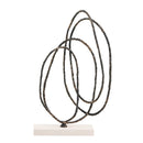 GobekUsa Geometric Abstract Face Metal Statue Figurine Home Decoration