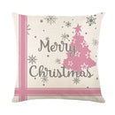 GobekUsa Christmas Pillowcase Collection - Festive Sofa Decor with Christmas Tree, Elk, Snowman