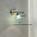 GobekUsa Copper Butterfly Glass Wall Light Fixture Up Down Rotate LED Bedside Lamp