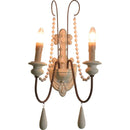 GobekUsa Country French Wall Lamp for Retro Living Room Bedroom Decor