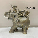 GobekUsa Elephant Family Figurine Resin Calf Kids Miniature Ornament Decoration
