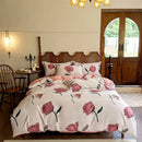 GobekUsa Egyptian Cotton Bedding Sets - Queen King Ru Size, Print Sheet Pillowcase Duvet Cover Set