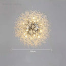 GobekUsa Dandelion Crystal Chandelier: Modern Nordic Style LED Pendant Light for Living Room