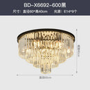 GobekUsa Crystal Gold Black LED Chandelier: Modern Multi-Storey Pendant Lamp Lighting