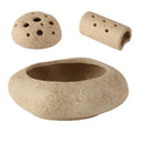 GobekUsa Lotus Seedpod Ceramic Vase Artificial Flower Pot Modern Desk Decor