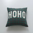 GobekUsa Christmas Cartoon Letter Embroidered Pillow Cover Festive Sofa Cushion
