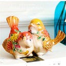 GobekUsa Love Birds Porcelain Couple Ornament Home Decor Craft Model