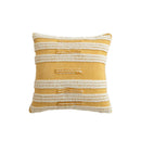 GobekUsa Golden Yellow Geometric Tufted Tassel Cushion Cover - Modern Boho Home Decor