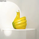 GobekUsa Banana Fist Thumbs-up Resin Statue Desk Ornament for Room Decor