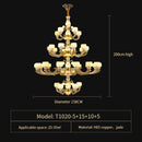 GobekUsa Chinese Jade Chandelier: Elegant All-Copper Lighting for Living Room, Bedroom, Dining Hall