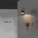 GobekUsa Black Walnut Wood LED Wall Lamp: Luxury Nordic Bedroom Reading Light