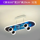 GobekUsa Kids Skateboard LED Ceiling Light for Modern Children's Rooms