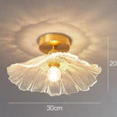 GobekUsa Lotus Leaf Glass Ceiling Chandelier with E14 Bulb