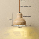GobekUsa LED Hanging Light Fixture Yellow Travertine Nordic Wire Adjustable Pendant Lamp