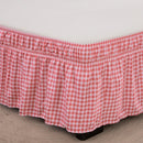 GobekUsa Elastic Band Diamond Lattice Ruffled Bed Skirt for Queen Size Mattress